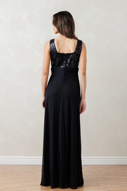 3531 | 2 PC SEQUIN LACE BOLERO AND DRESS SET - Image 3