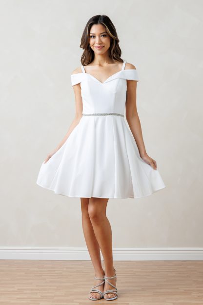 3371 - Mini Off Shoulder Glitter with Diamond Belt Attached