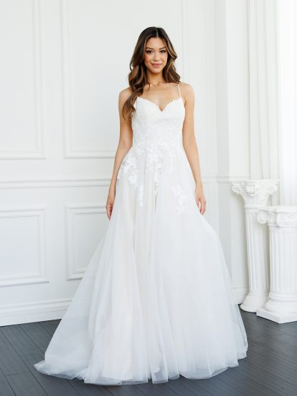 5300 | 2 PC WEDDING GOWN WITH MATCHING LACE BOLERO - Image 5