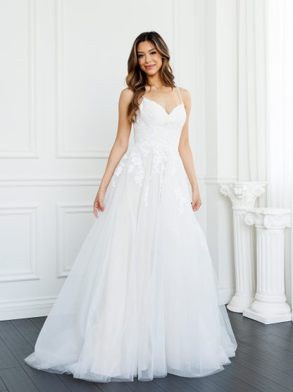 5300 | 2 PC WEDDING GOWN WITH MATCHING LACE BOLERO - Image 3